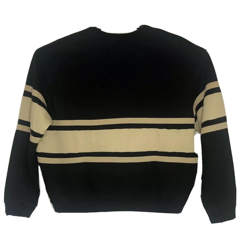 Diesel Menโs S-Pond Sweatshirt Size XL (Relaxed Fit) Color Black & Gold